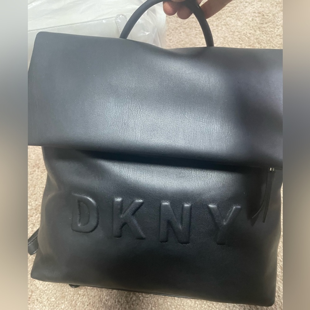 Dkny vegan leather backpack!!